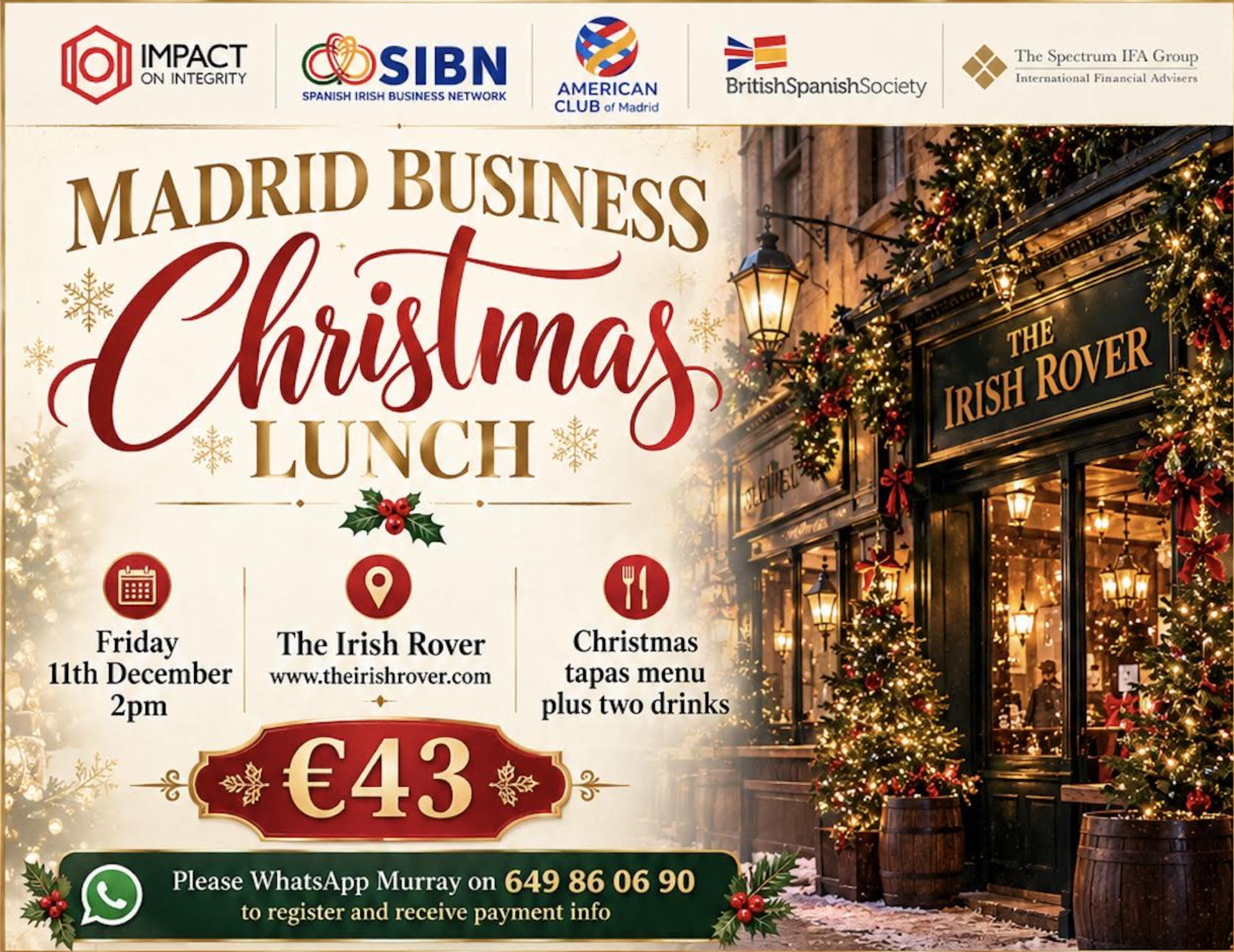 Madrid Business Christmas lunch